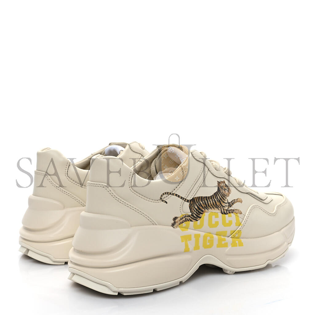 GUCCI CALFSKIN TIGER RHYTON SNEAKERS